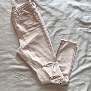 Pale pink jeans